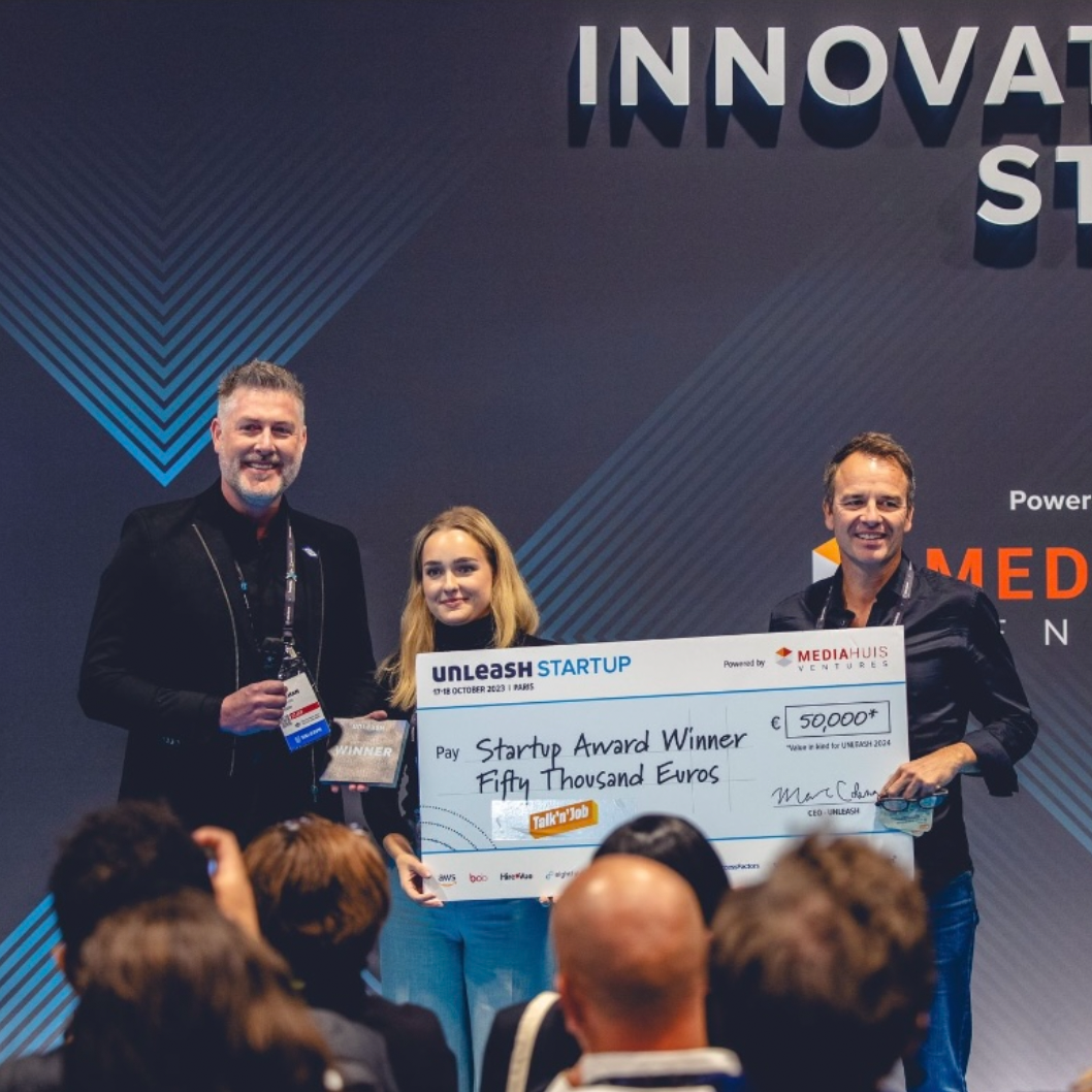 Marc Coleman, Karoline Bierlich & Markus Krampe at UNLEASH Startup Award